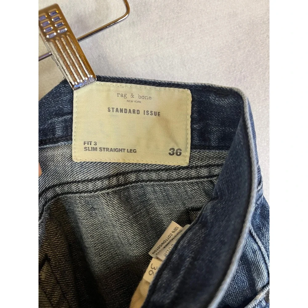 Rag & Bone Selvedge Jeans Fit 3 Slim Straight Leg 36 X 29